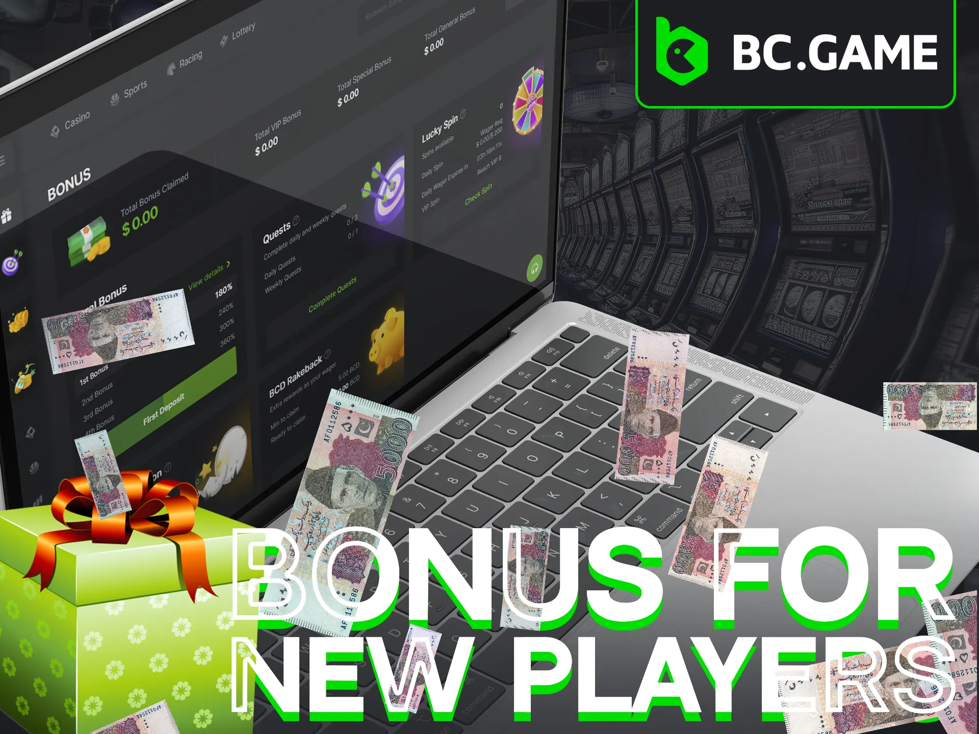 A wide range of welcoming bonuses is waiting for every new player upon registration.