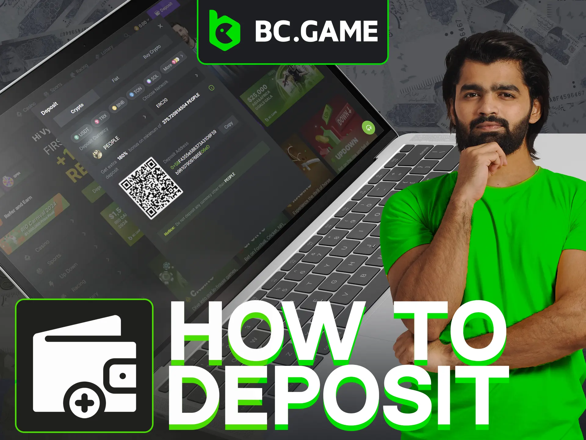 To fund your account: log in, pick your payment method, and enter the sum.