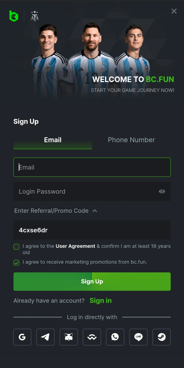 Complete your registration or sign in to your existing account to start placing bets.