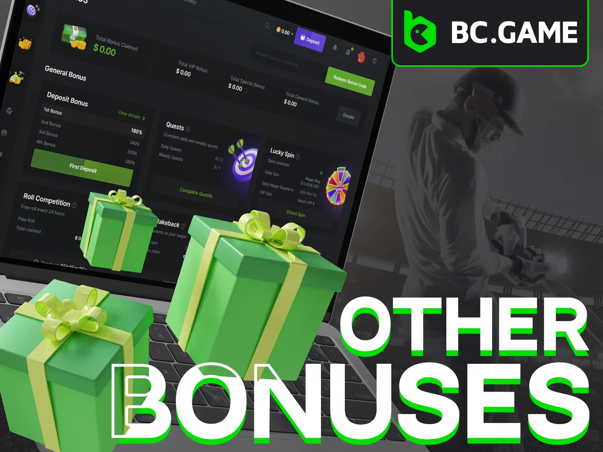 BC Game provides a wide array of bonus opportunities for players in Pakistan.