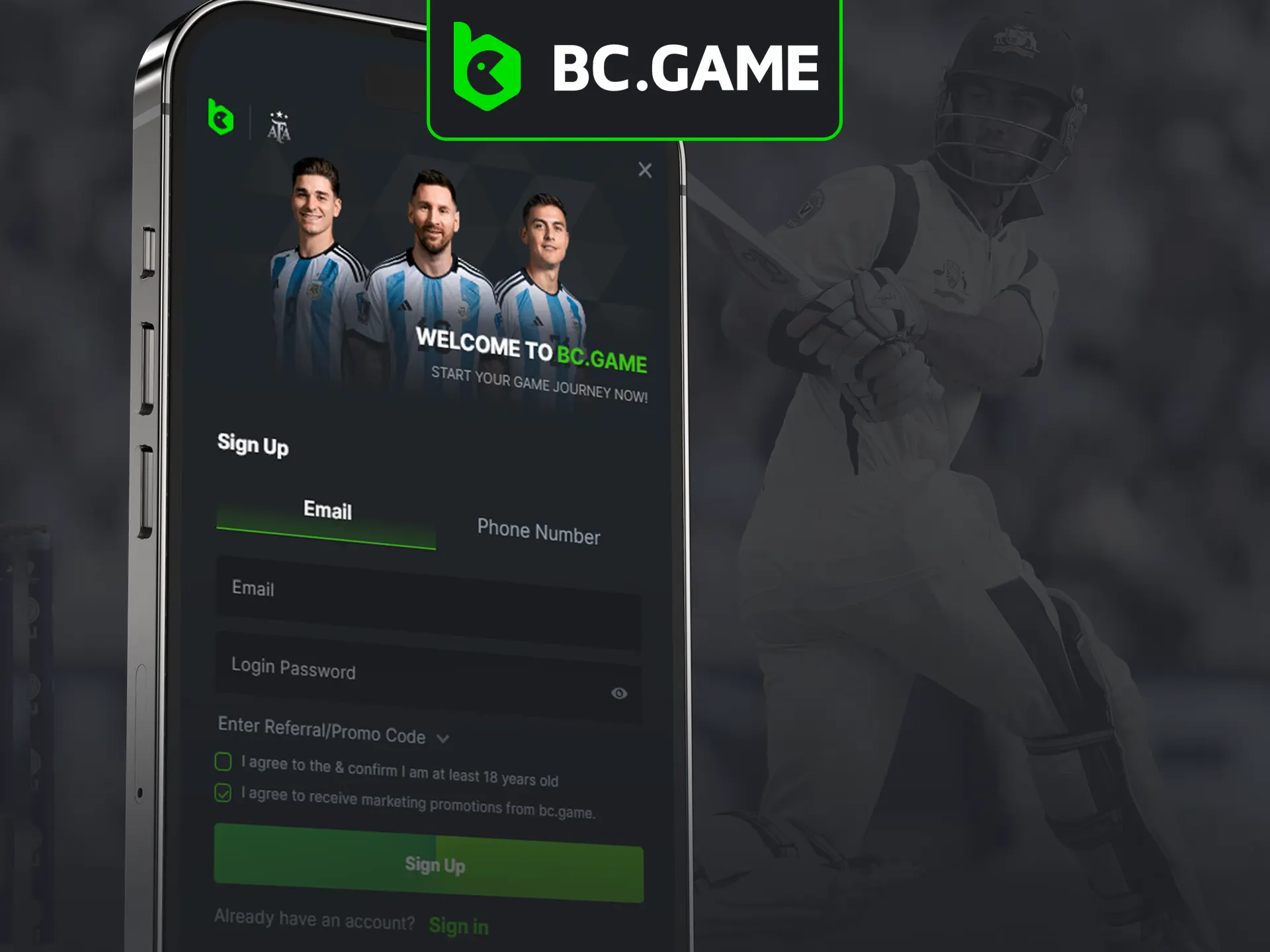 Follow these simple steps to successfully register your account within the app.