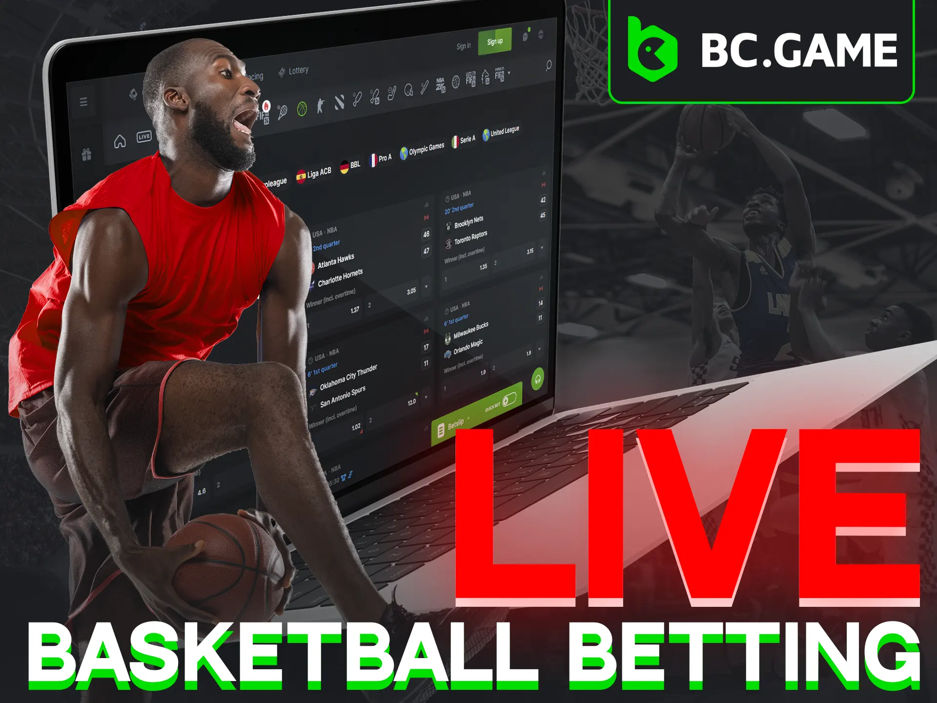Experience the thrill of live basketball wagering at BC Game.