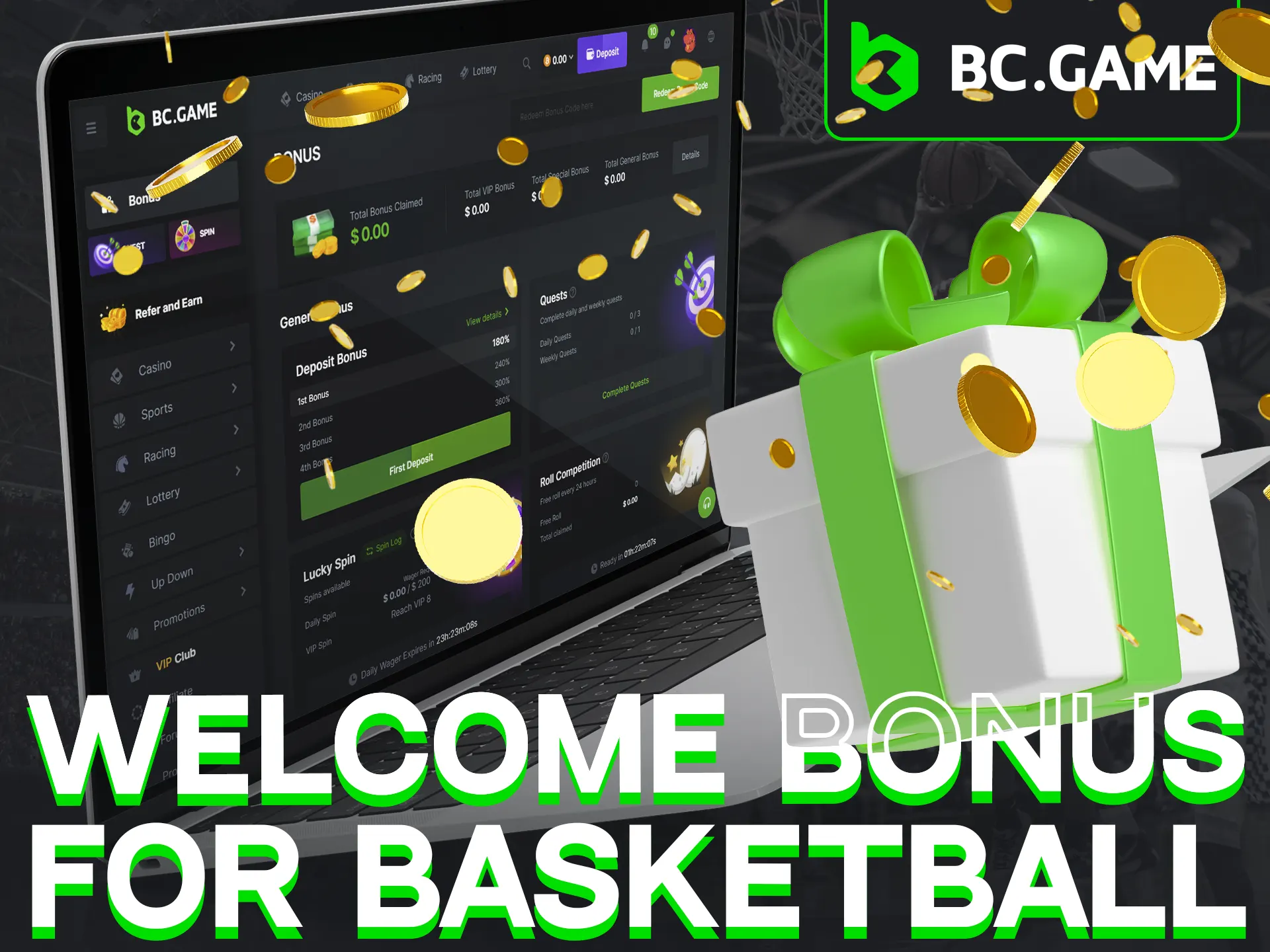 Claim your welcome bonus and start betting on basketball at BC Game today.