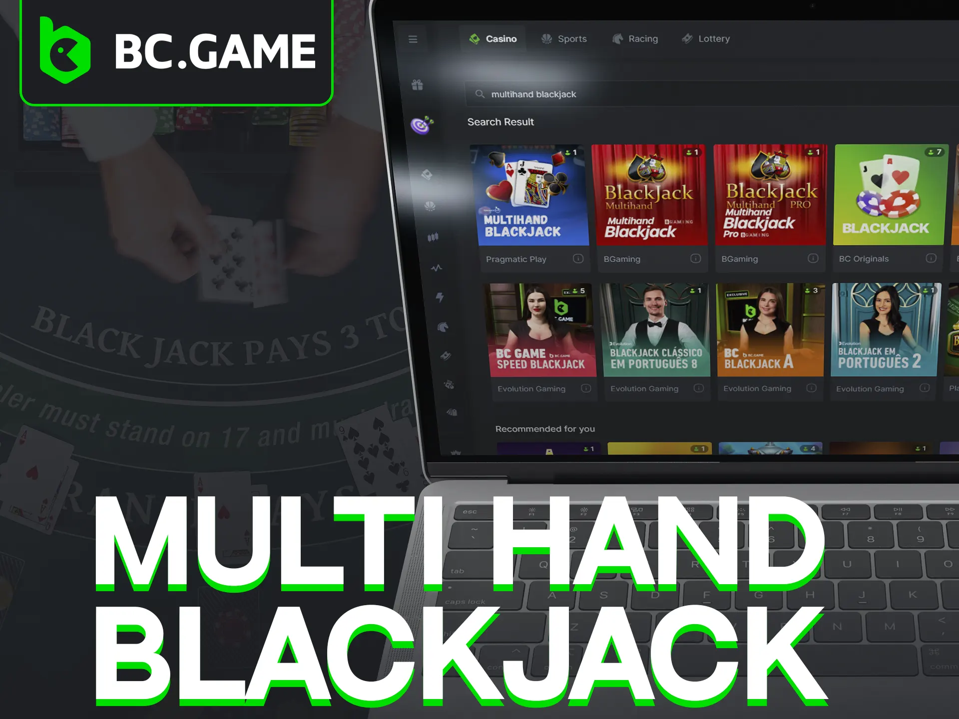 Boost your potential winnings by trying Multi-Hand Blackjack at BC Game.