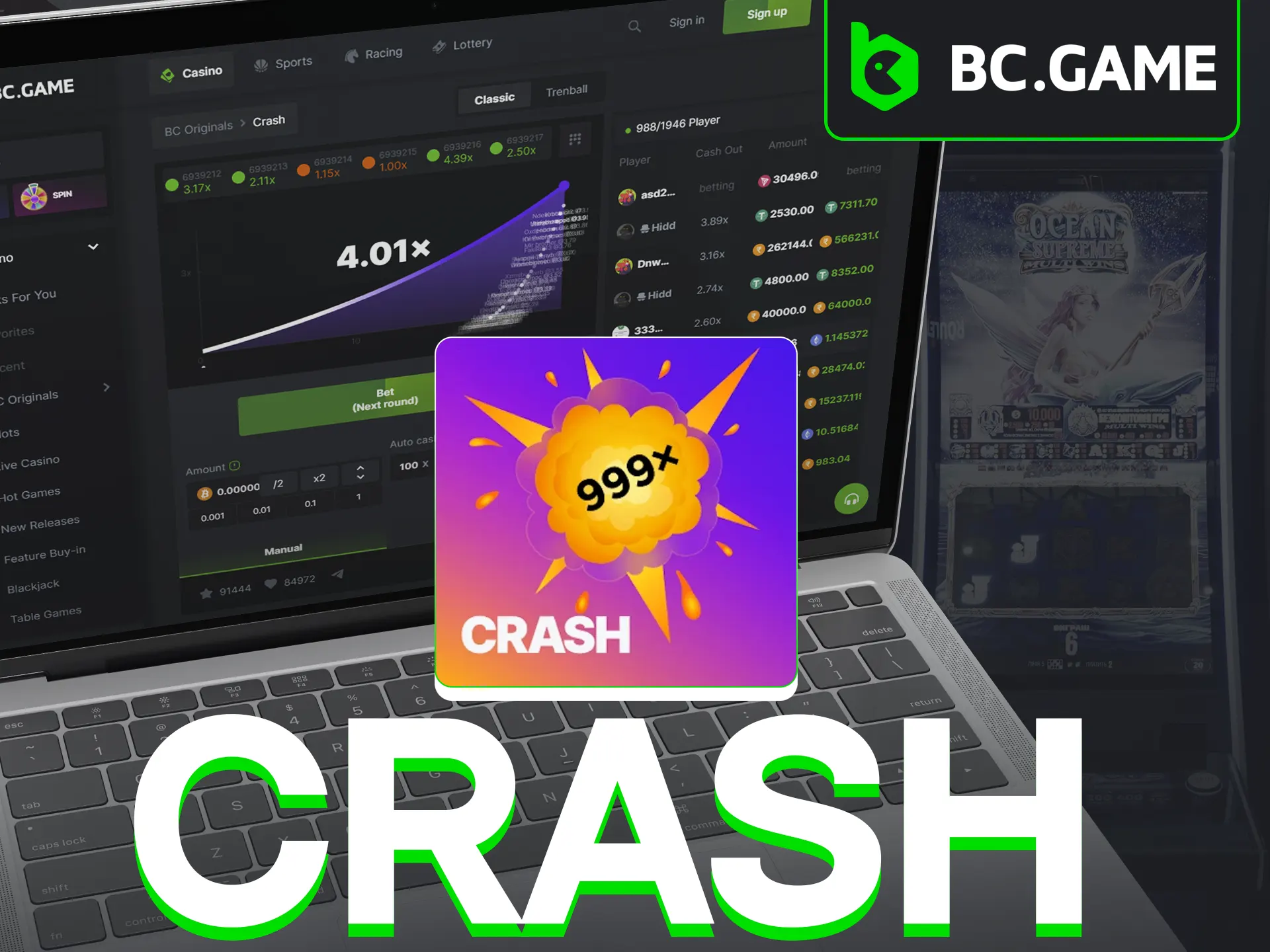 Experience the rush of Crash at BC Game and time your exit perfectly for the biggest rewards.