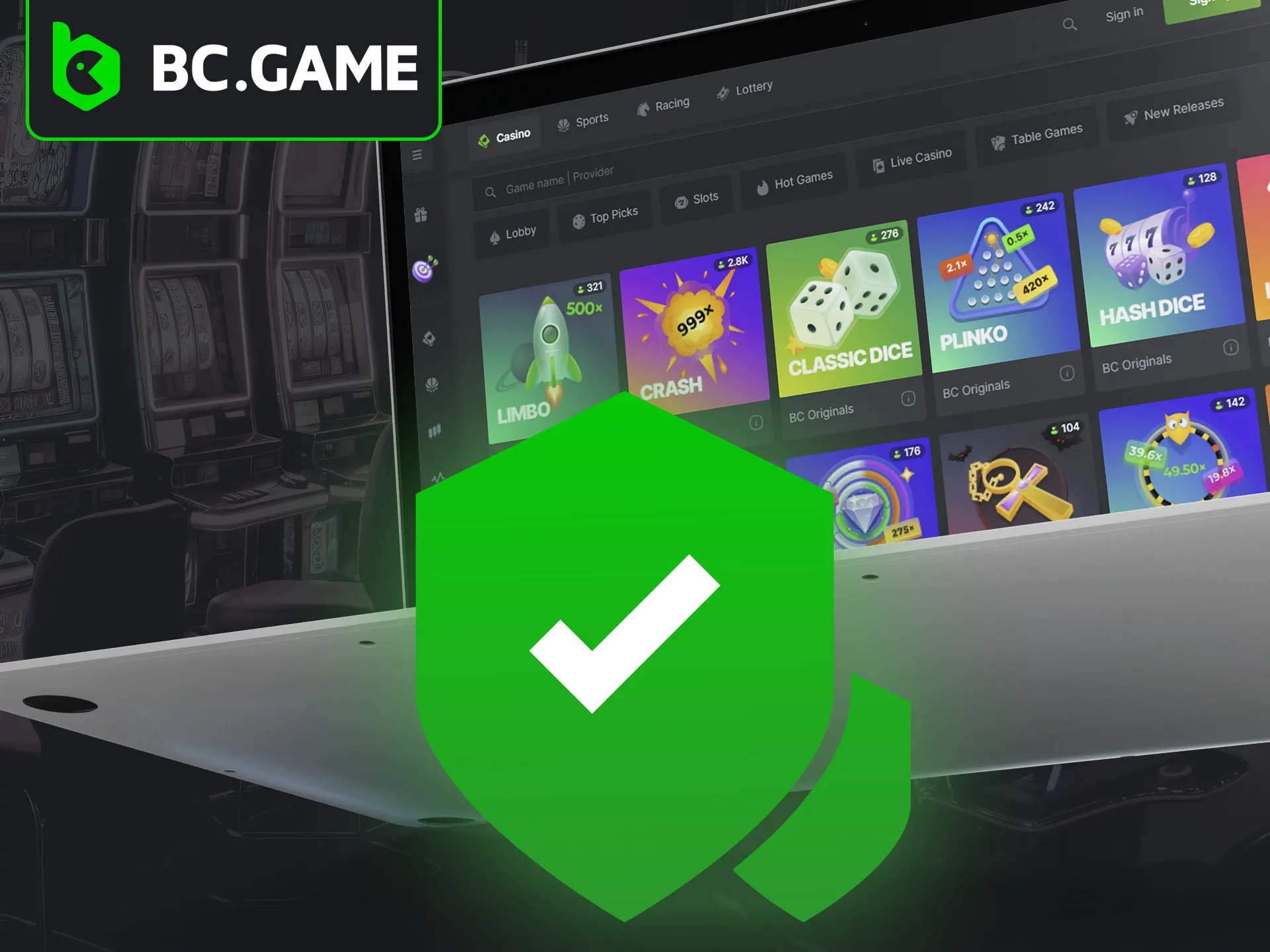 Play with peace of mind knowing BC Originals uses Provably Fair tech for total transparency.