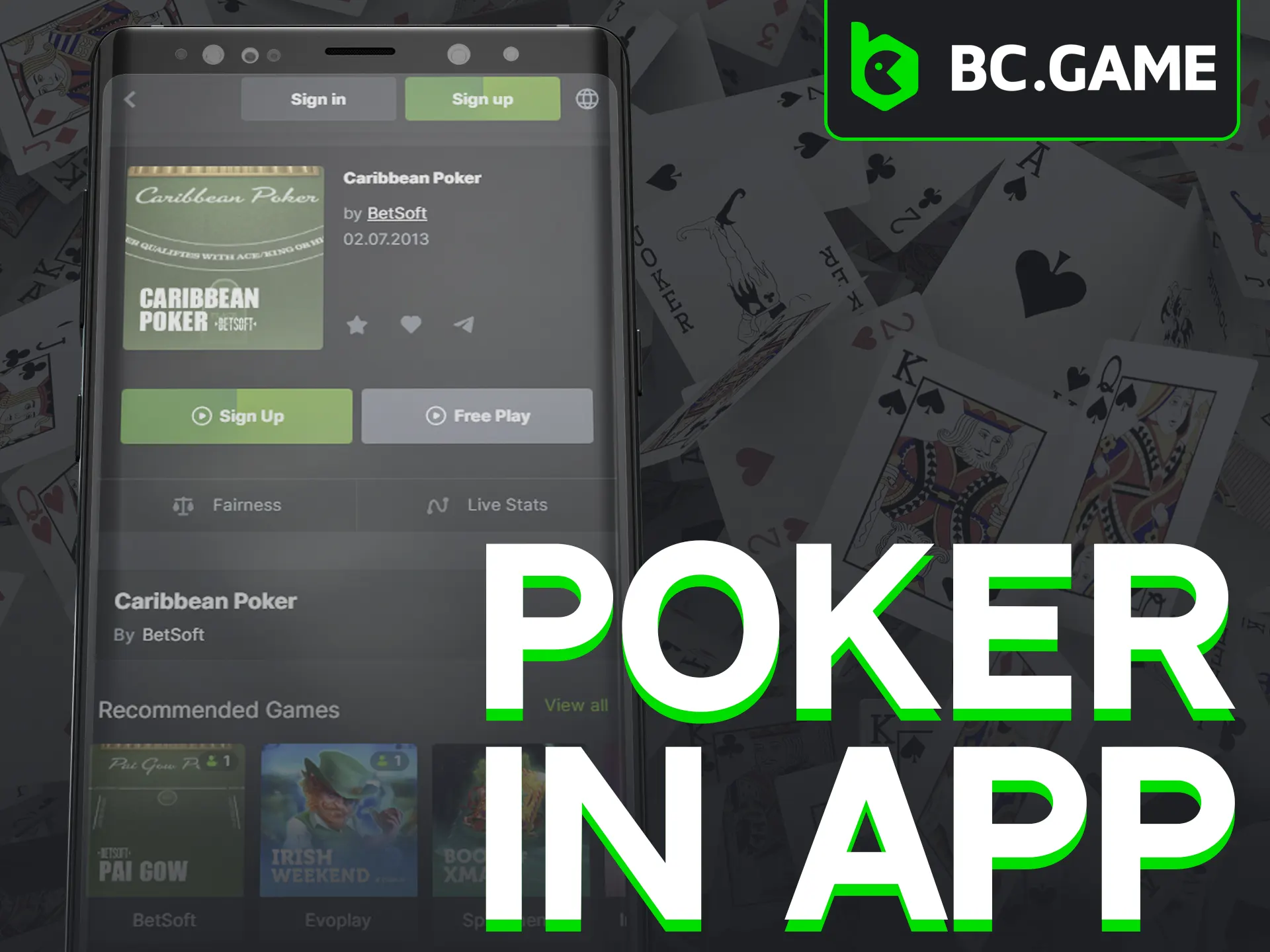 Enjoy a premium poker experience anywhere with the BC Game mobile app.