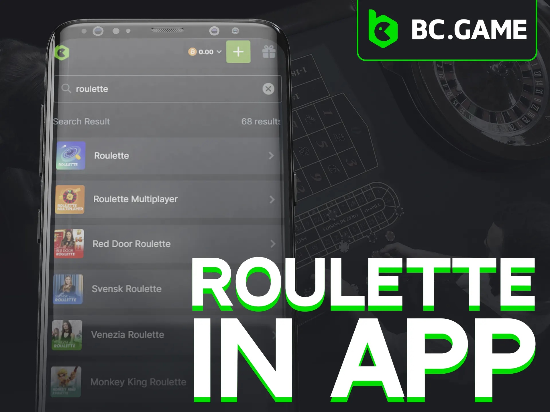 Enjoy a premium roulette experience on the go with BC Game's mobile platform.