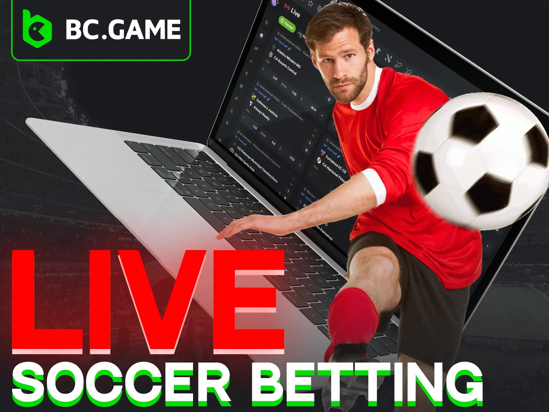 Maximize your potential winnings by betting live on football matches at BC Game.