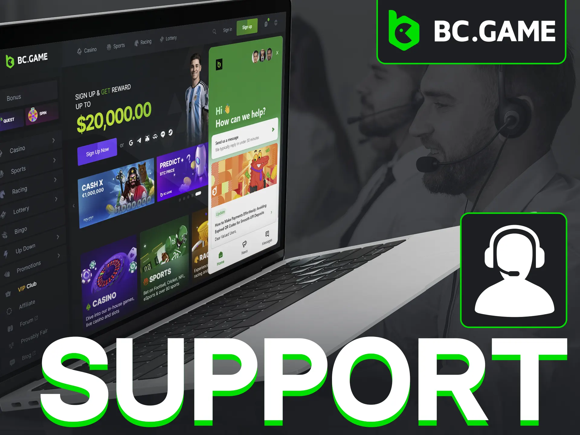 Get your issues resolved quickly with the help of BC Game support.