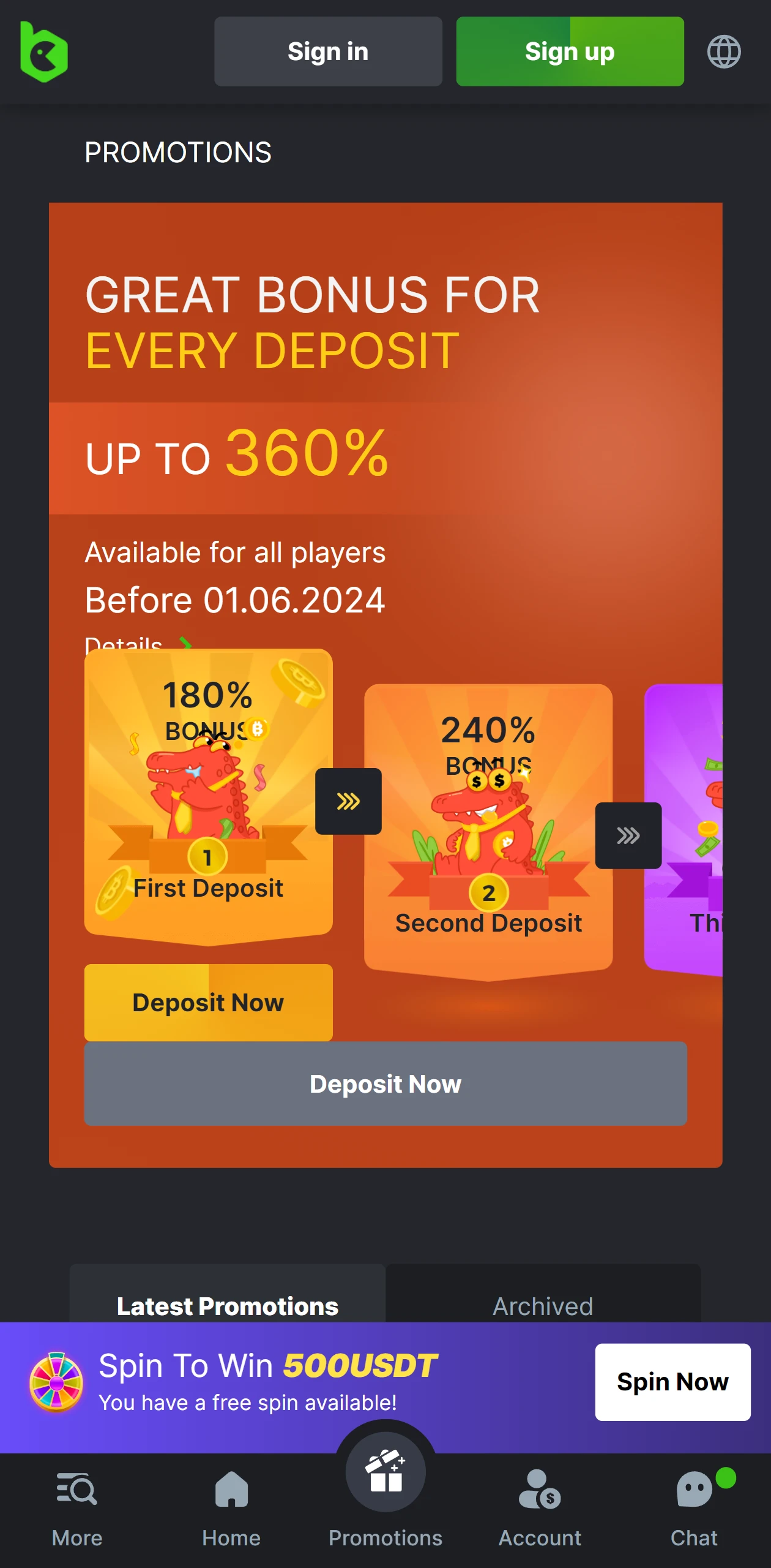 Players can take advantage of a wide range of lucrative bonuses.