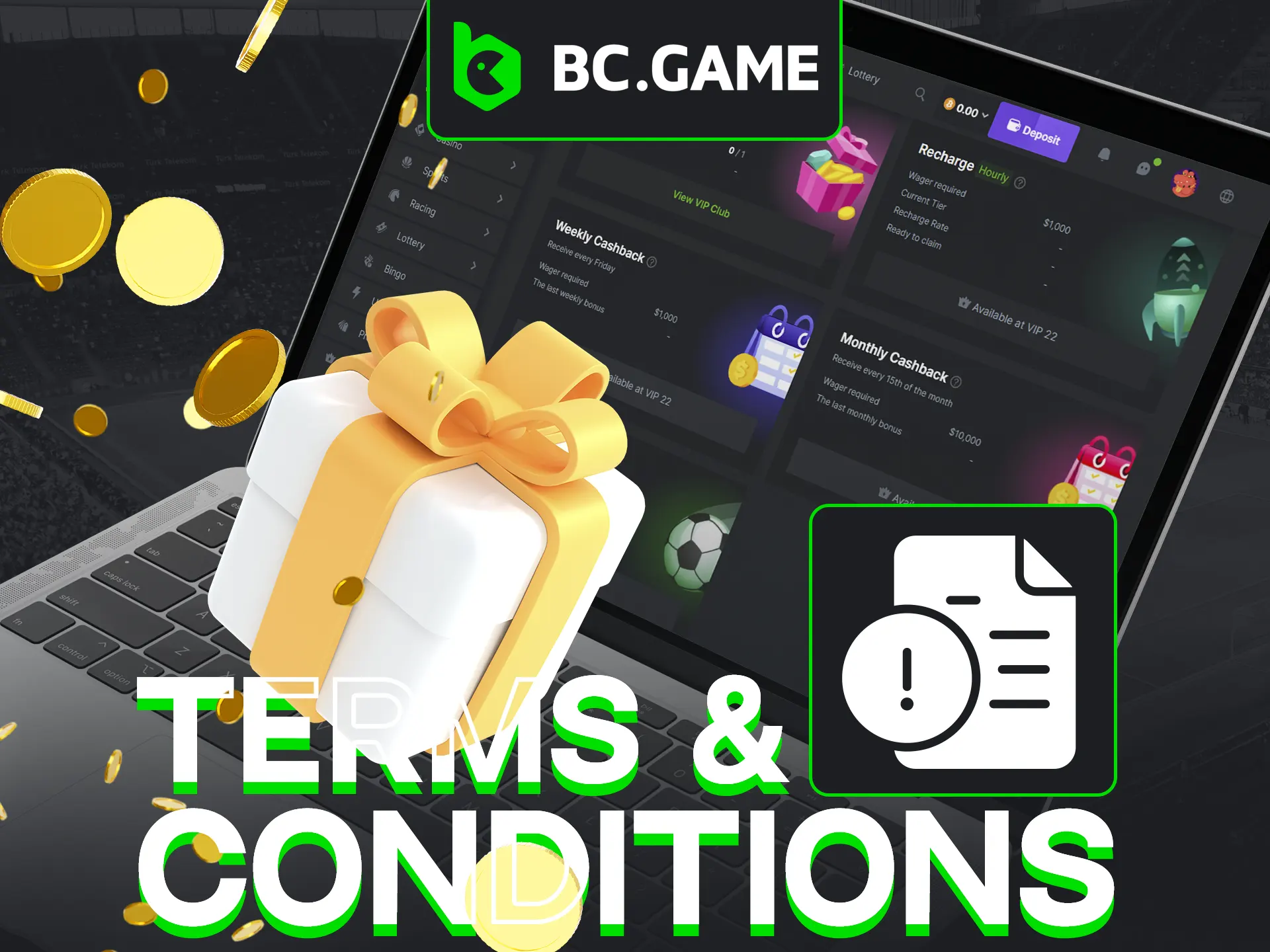 To successfully use bonuses at BC Game, you must adhere to the established terms and conditions.