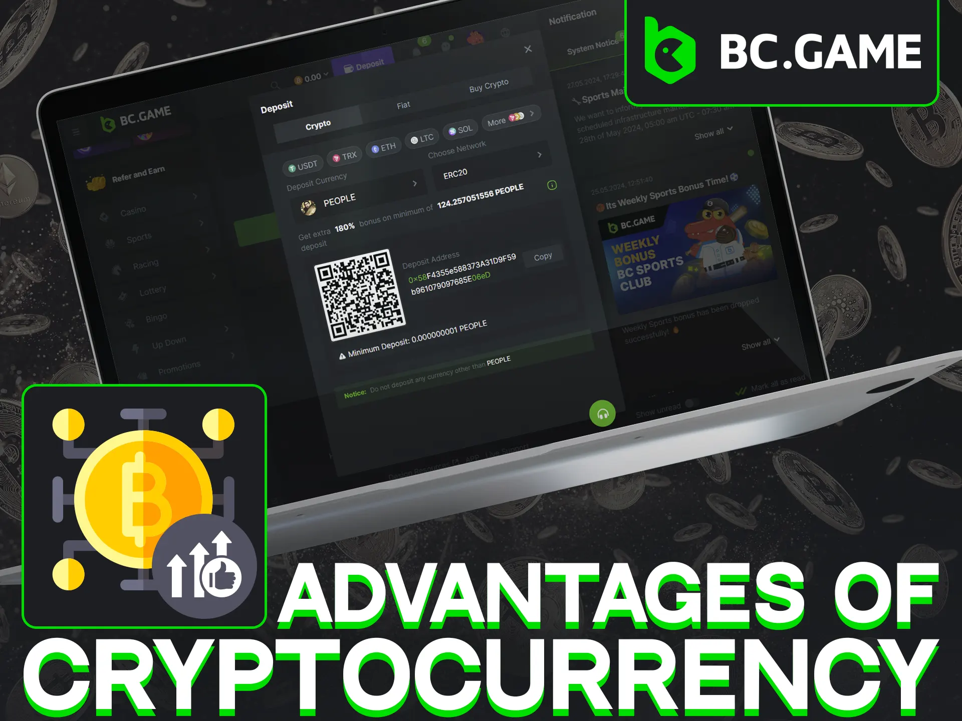 Discover the benefits of using cryptocurrency at BC Game.
