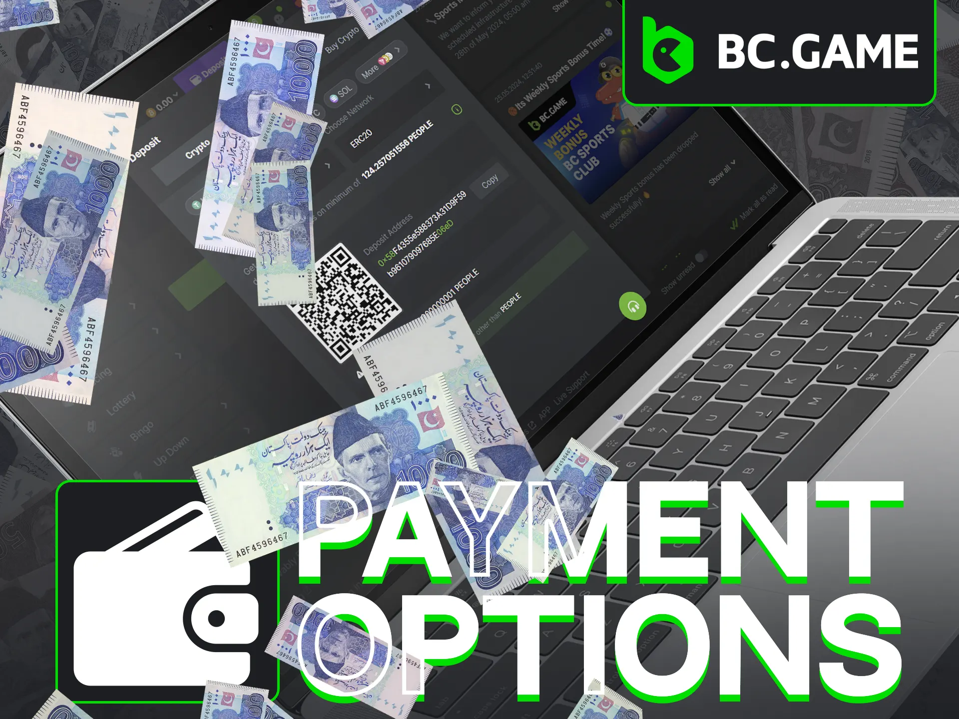Explore all the available payment methods at BC Game.