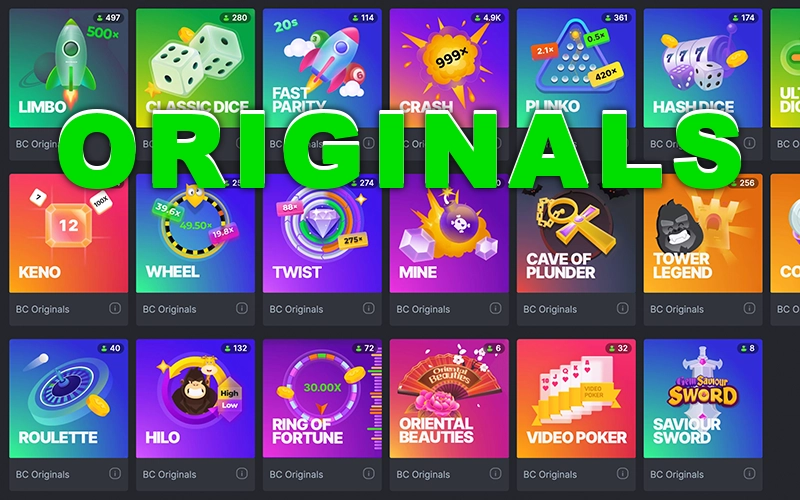 Take a closer look at the diverse gaming library offered by BC Game.