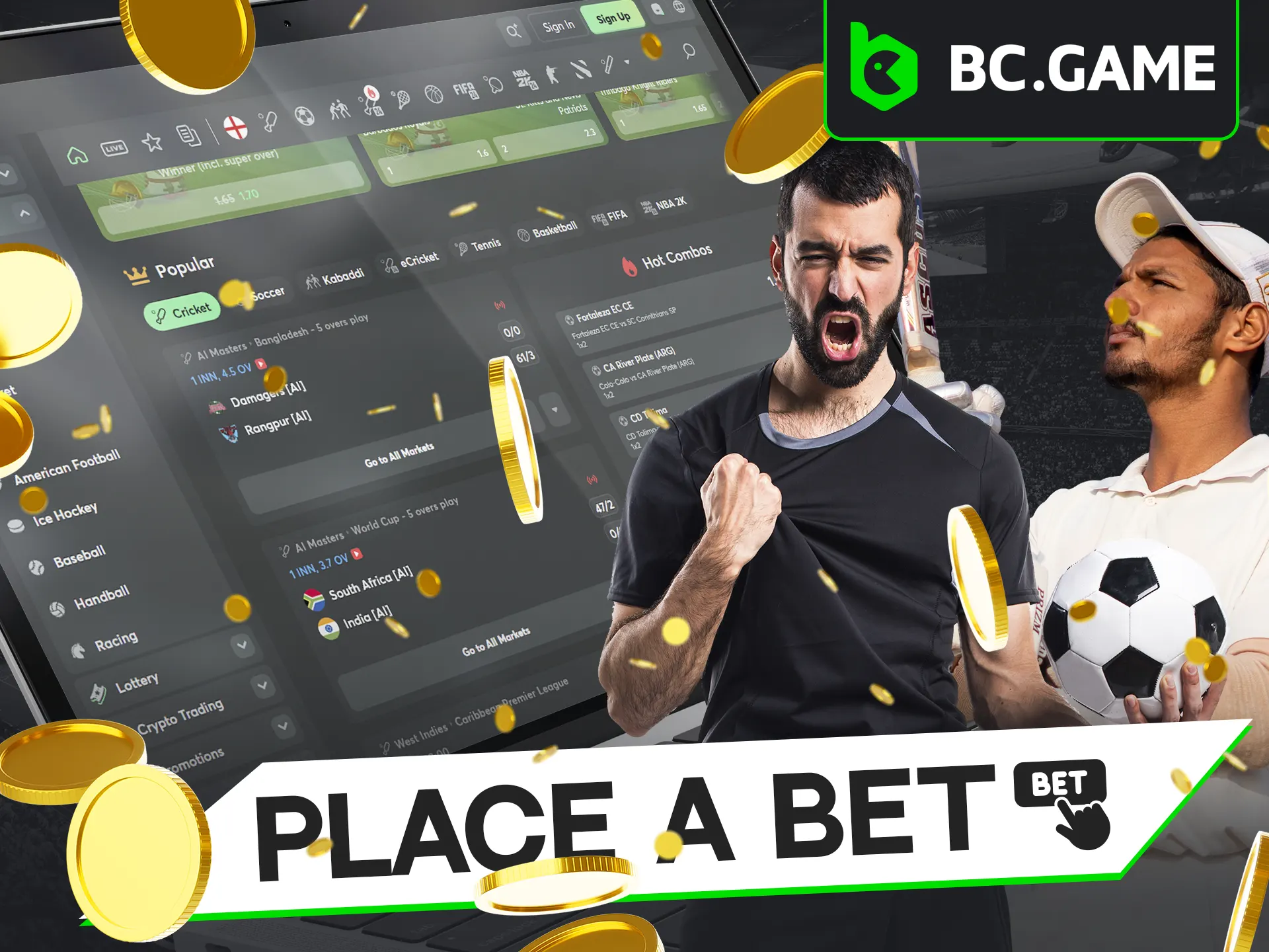 BC Game makes the betting process seamless and intuitive once you've logged in.