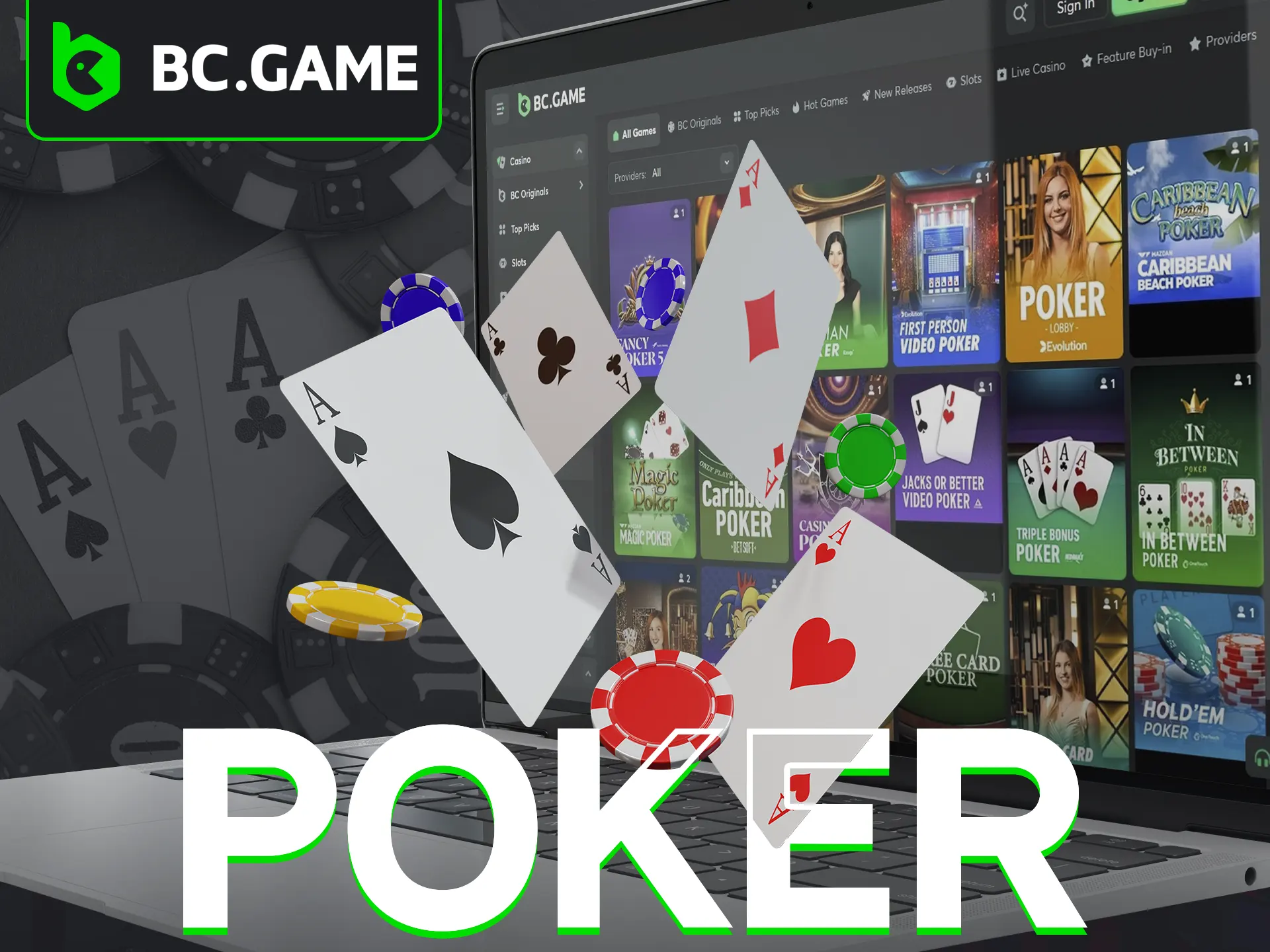 Test your skills and strategic thinking with poker at BC.Game.
