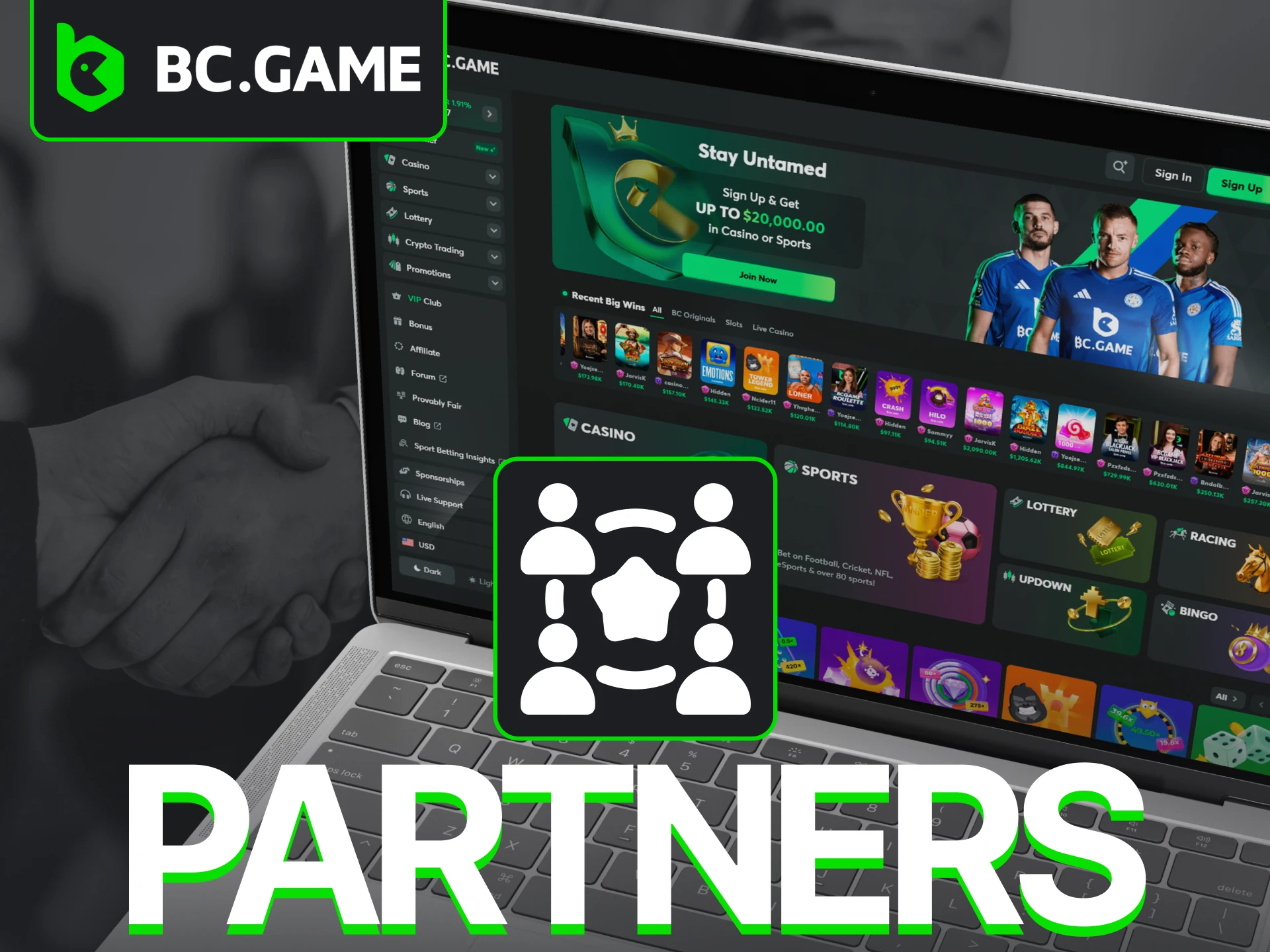 BC Game only partners with reputable and established organizations.