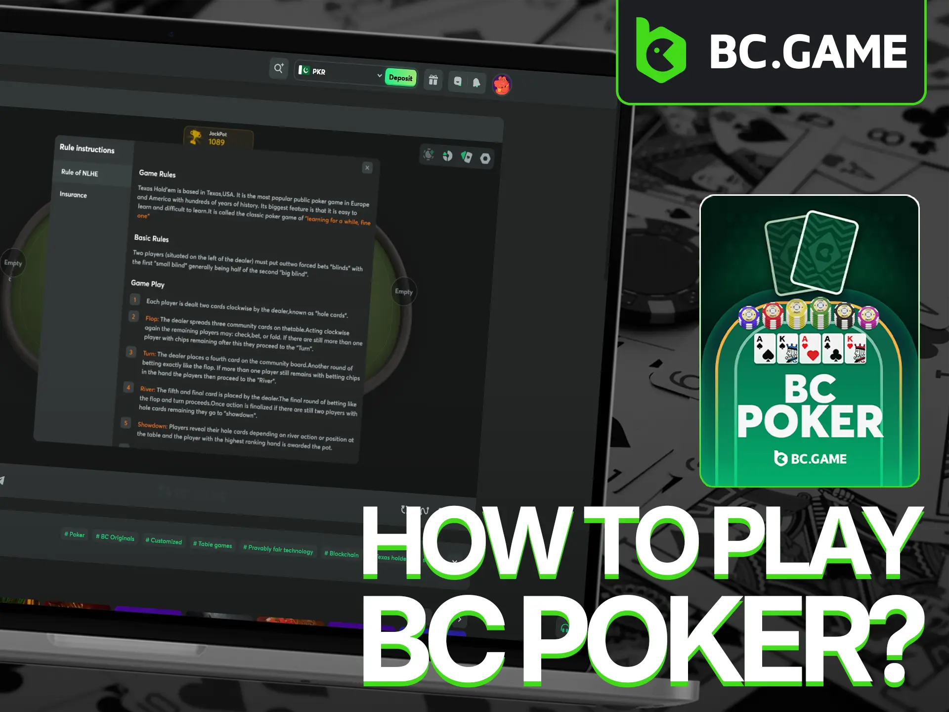 Here is a quick guide on how to jump into BC Poker at BC Game.