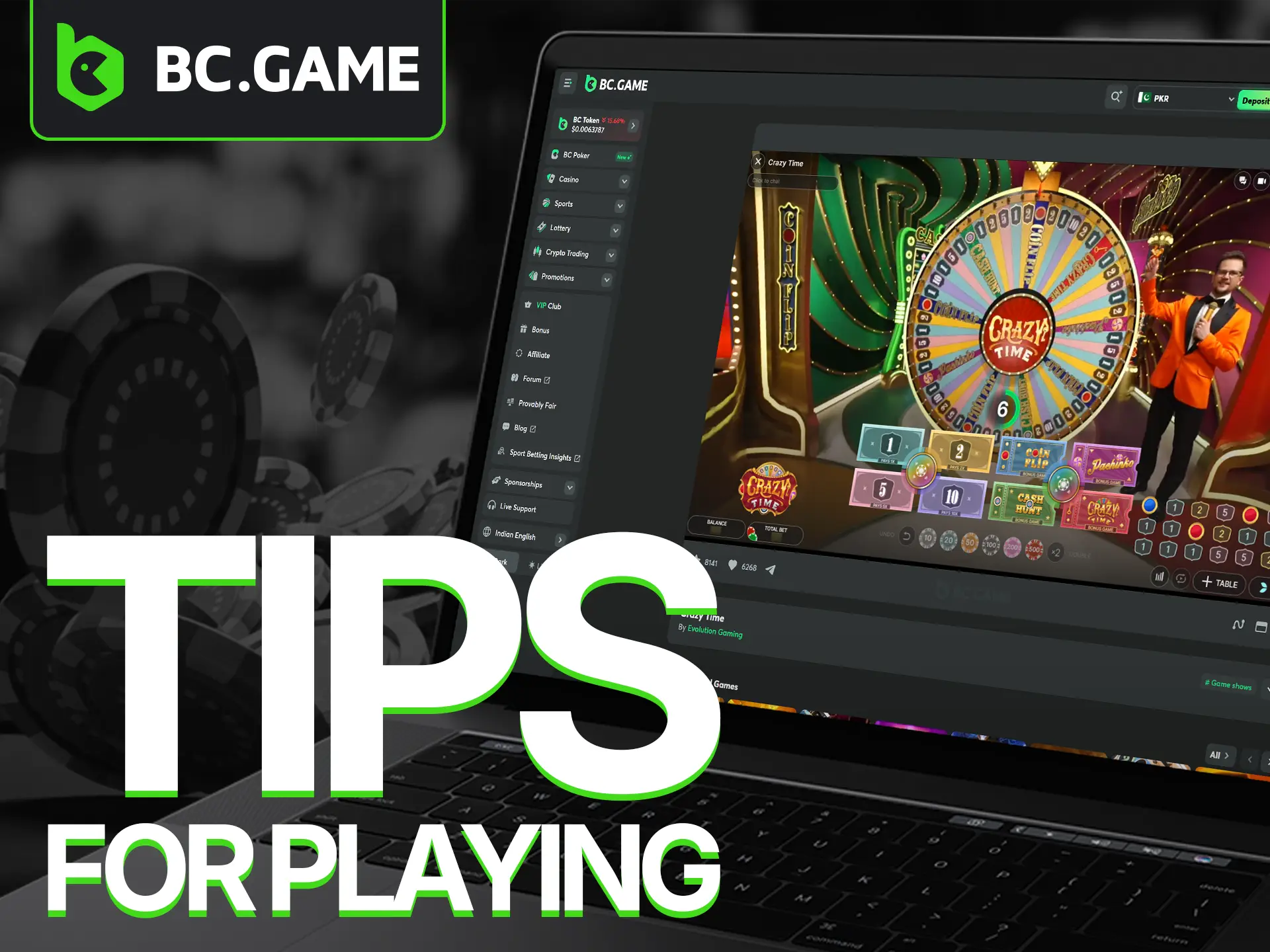 Use these strategic pointers to make the most of your Crazy Time experience at BC Game.