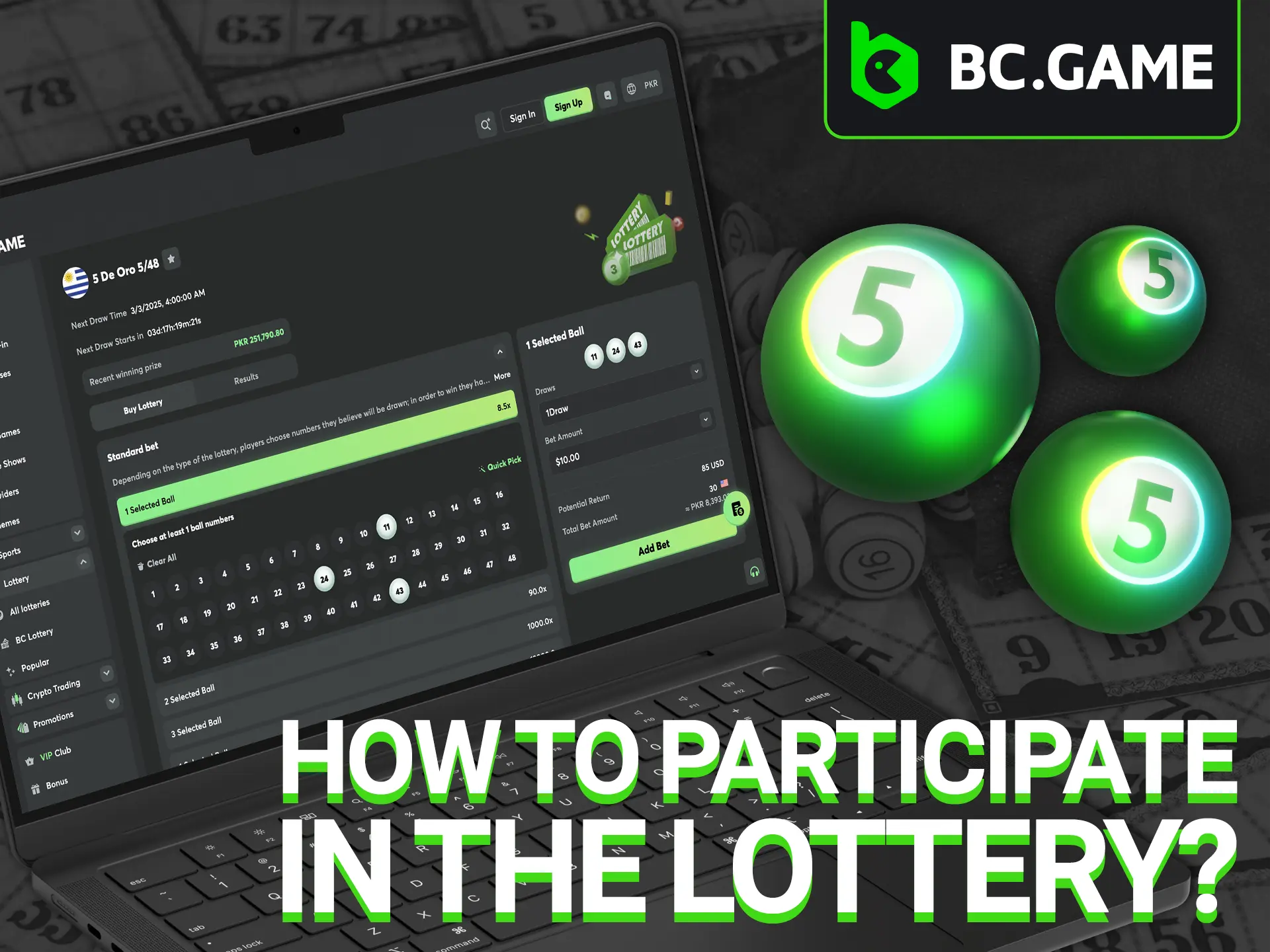 Discover the fastest and most effective ways to place your lottery bets at BC Game.