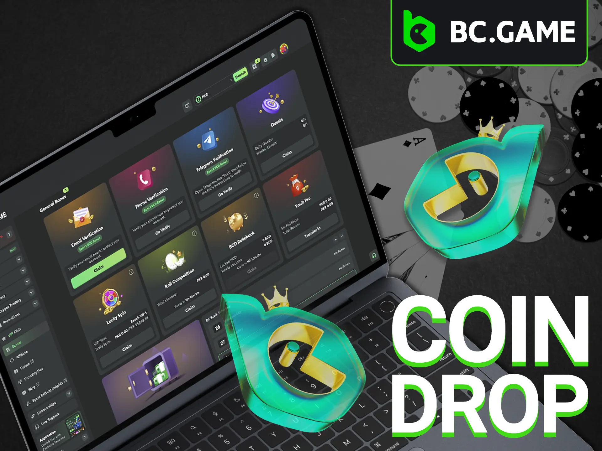 Keep a close eye on BC Game Casino so you never miss out on a unique Coin Drop event.