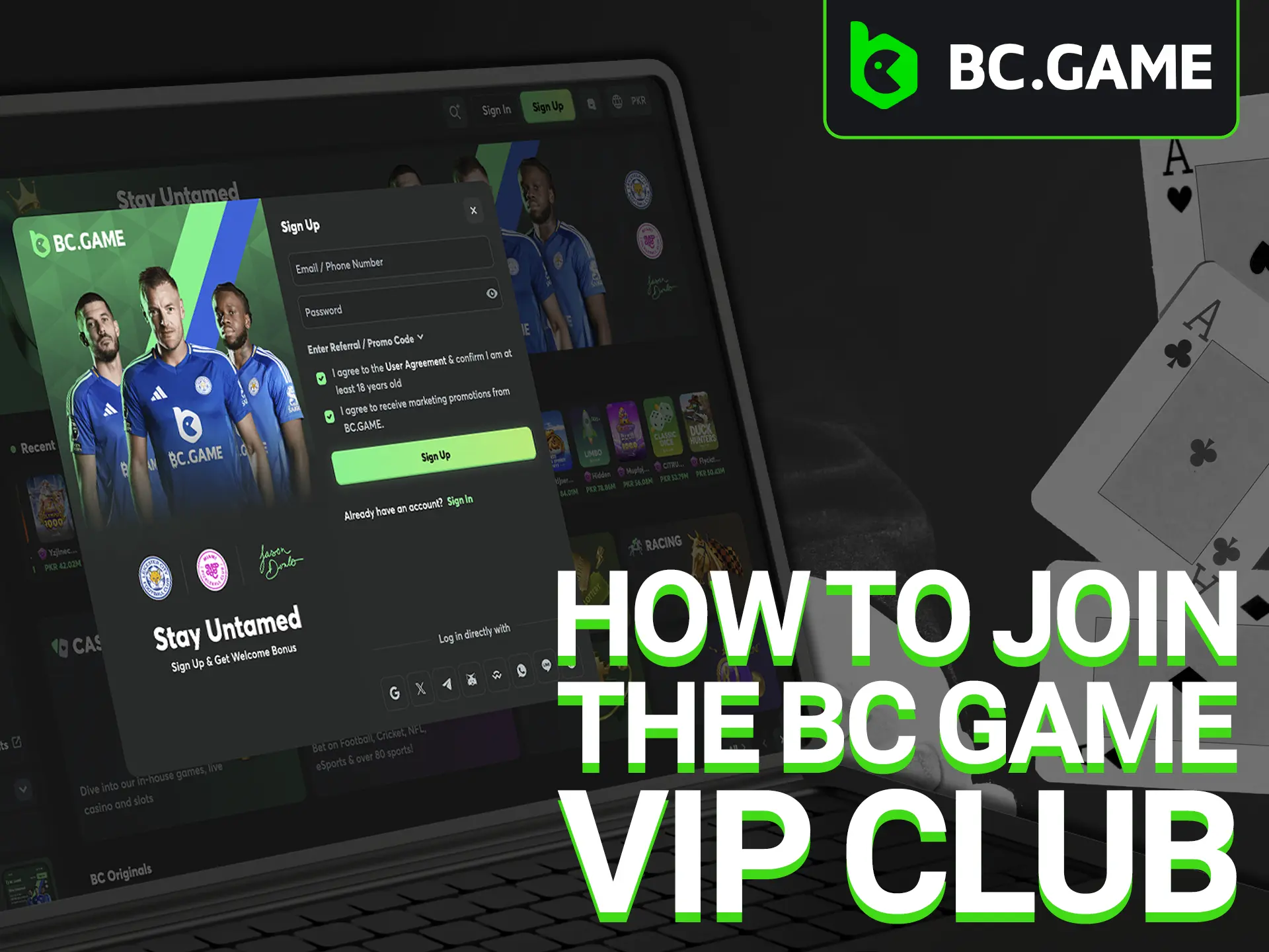 Every single person who registers at BC Game is instantly eligible to enter the VIP club.