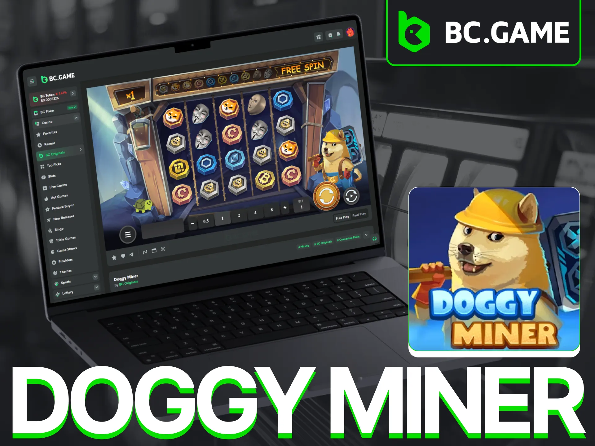 Enjoy the whimsical and rewarding gameplay of Doggy Miner on the BC Game Platform.