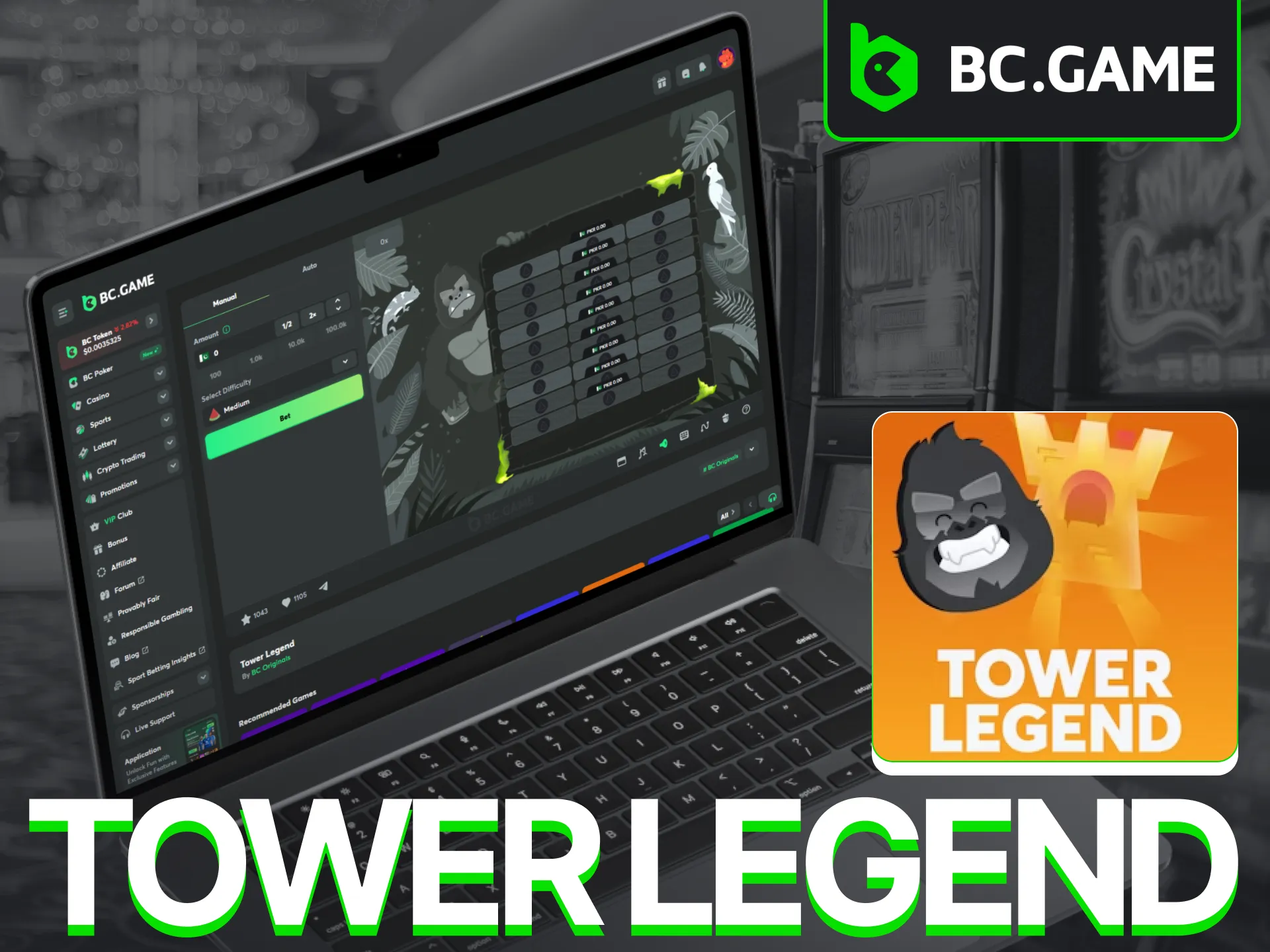 Challenge yourself with Tower Legend, a tactical climb for rewards on the BC Game platform.