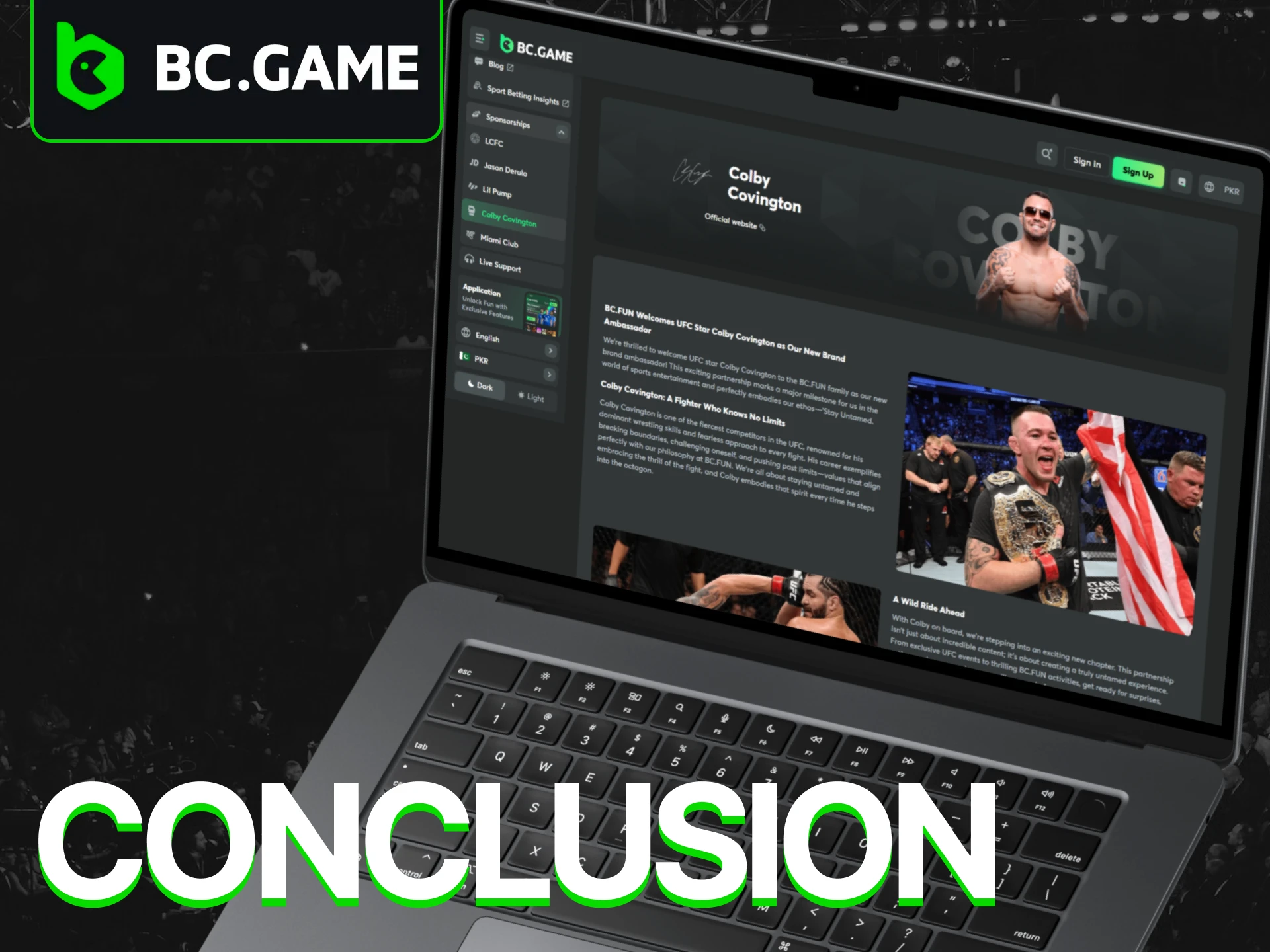BC Game is proud to announce its partnership with Colby Covington.