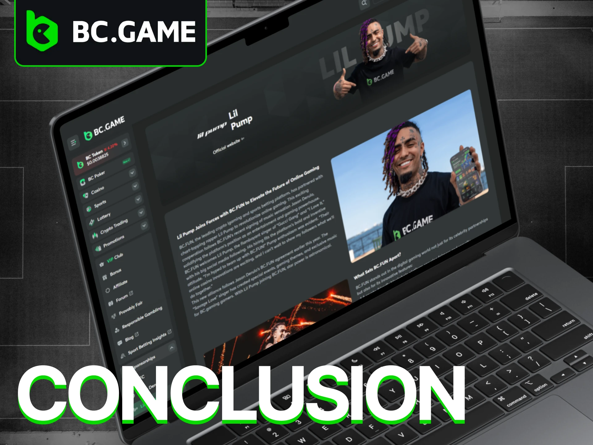Lil Pump is helping champion a safe and enjoyable gaming environment at BC Game.