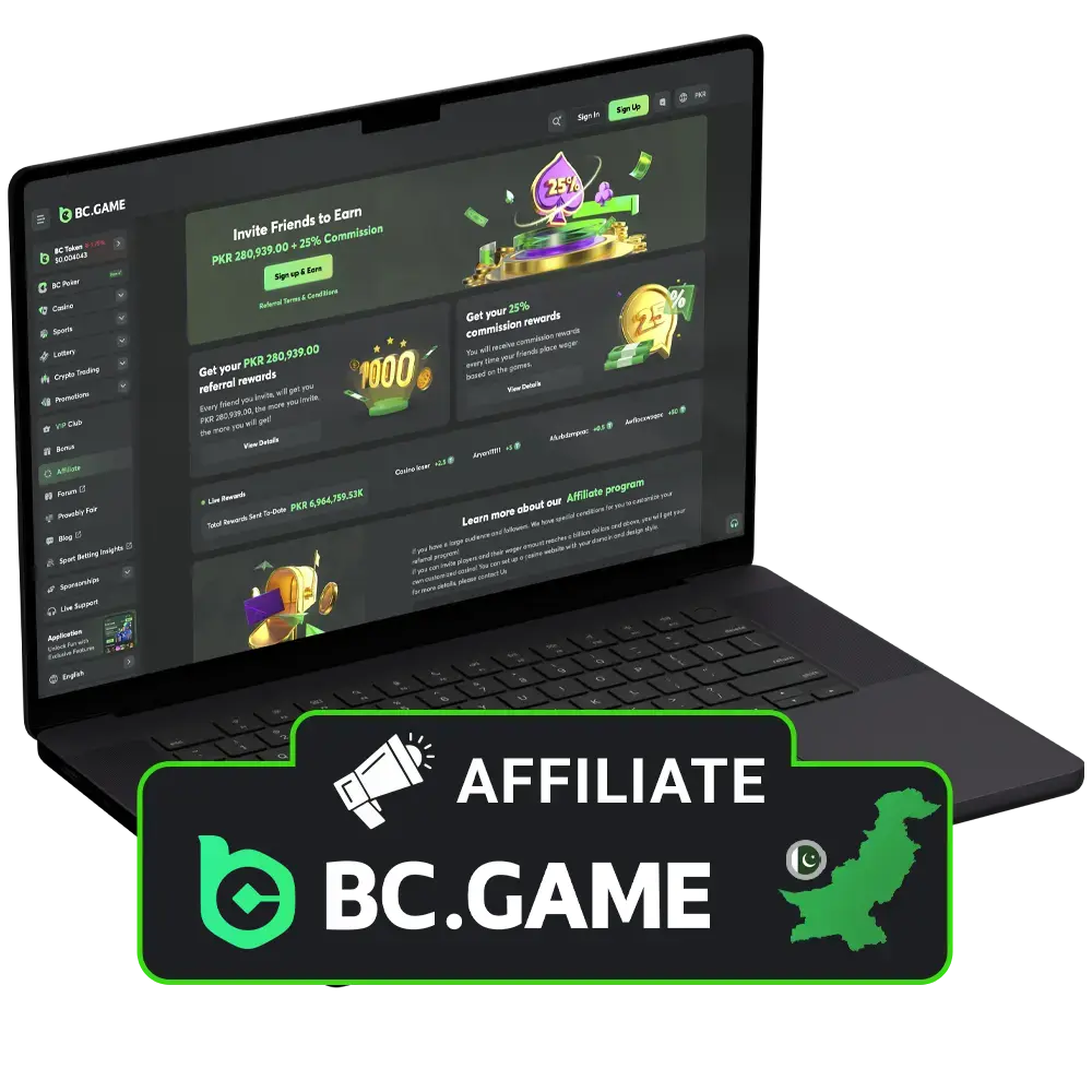 Experience a new way to play and profit by inviting your circle to join BC Game through our creative affiliate system.
