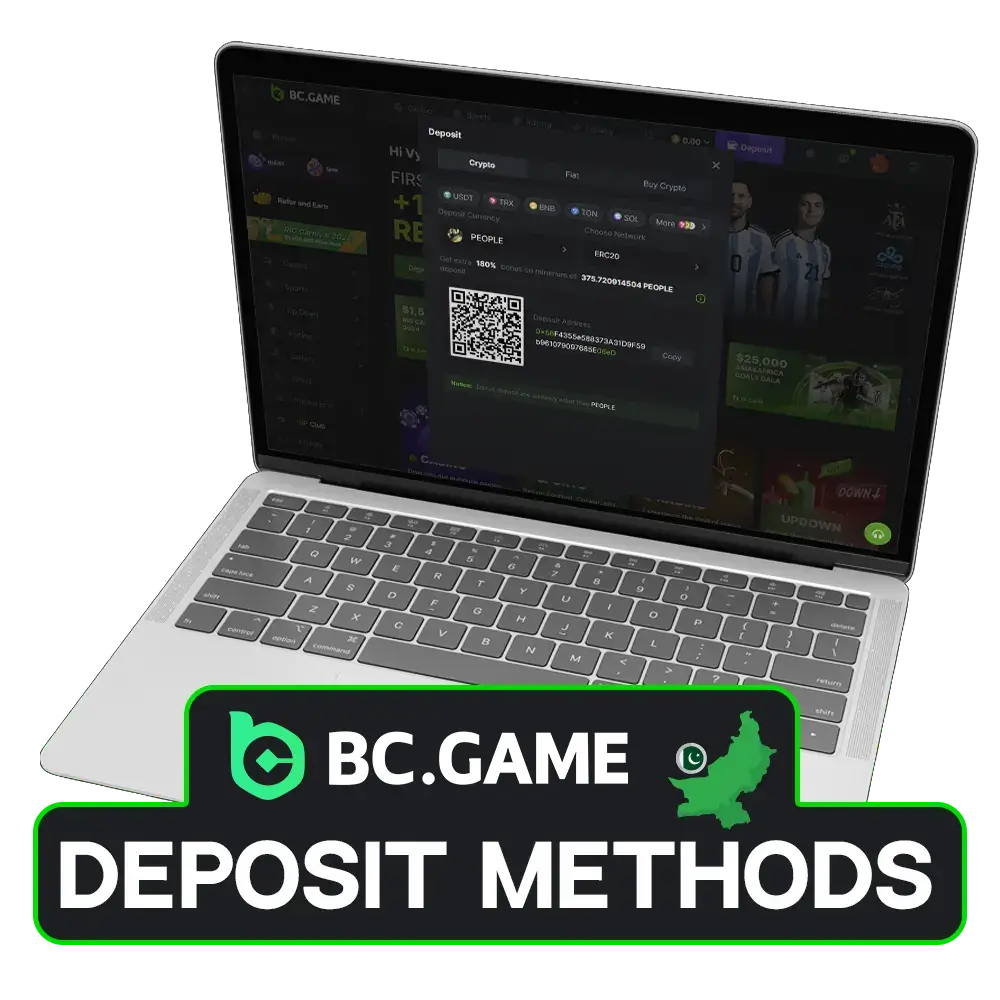 Funding your BC Game account from Pakistan is quick and effortless.