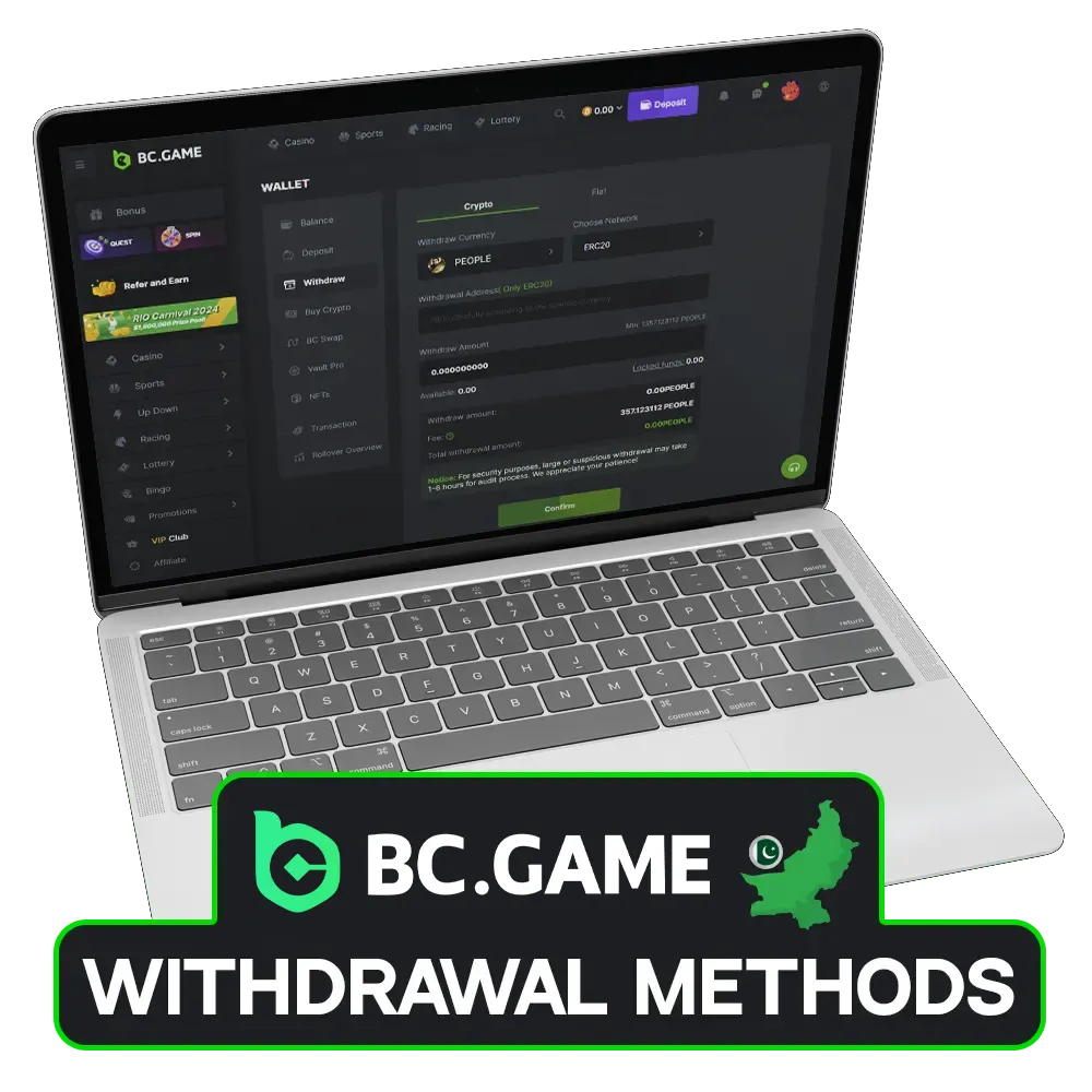 Explore the best ways to cash out your BC Game winnings in Pakistan.